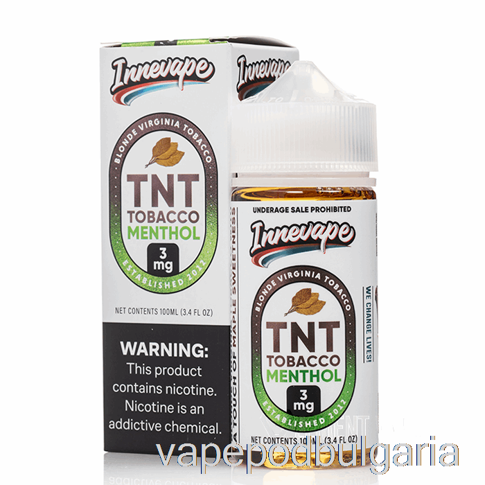 Vape Течности Tnt Tobacco Menthol - Innevape E-liquids - 100ml 3mg